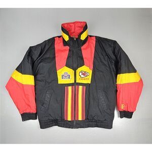 Pro Player Kansas City Chiefs Puffer Jacket Mens XL. Vintage Reversible NFL Exp.